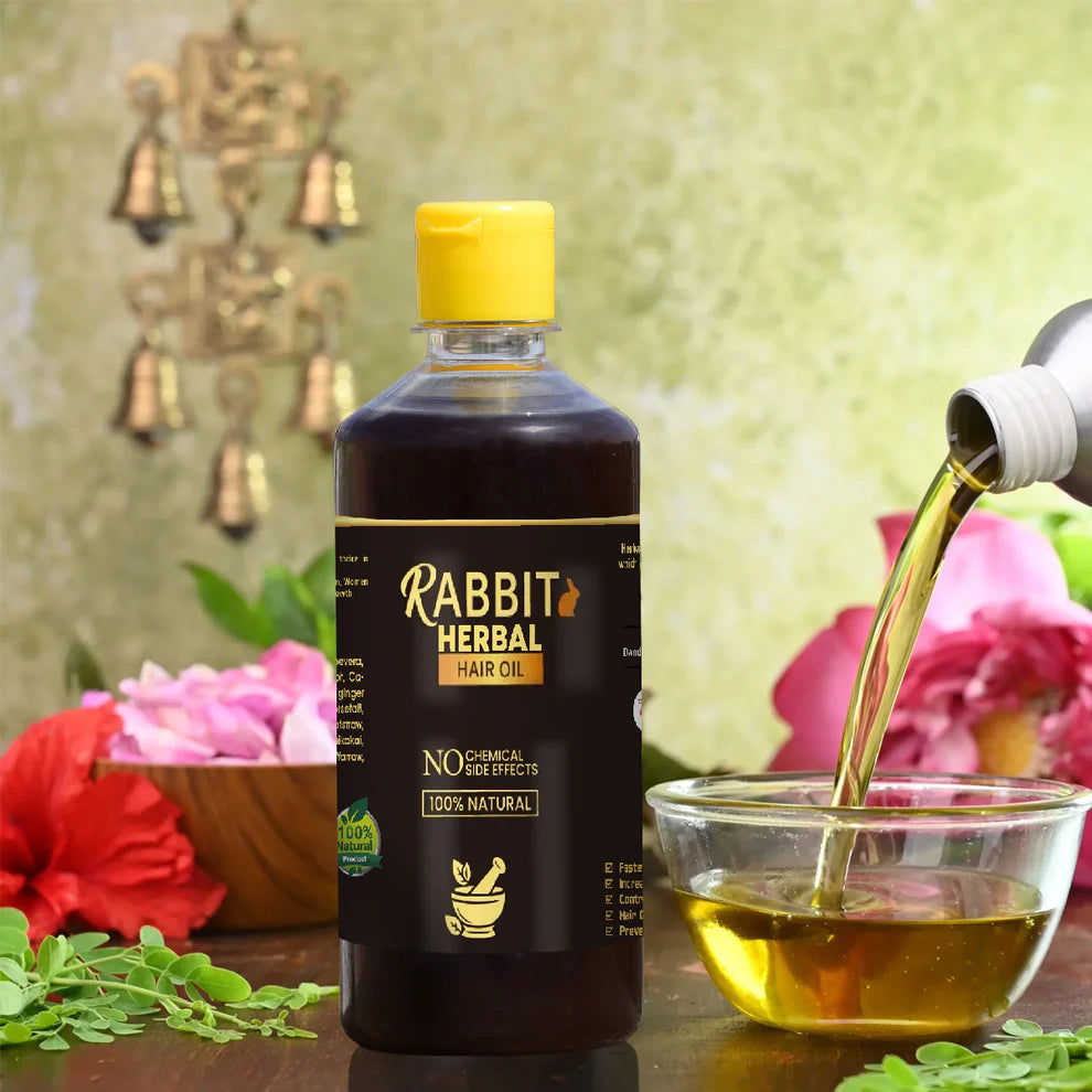 Rabbit Herbal Hair Oil – 100% Stronger, Healthier Growth